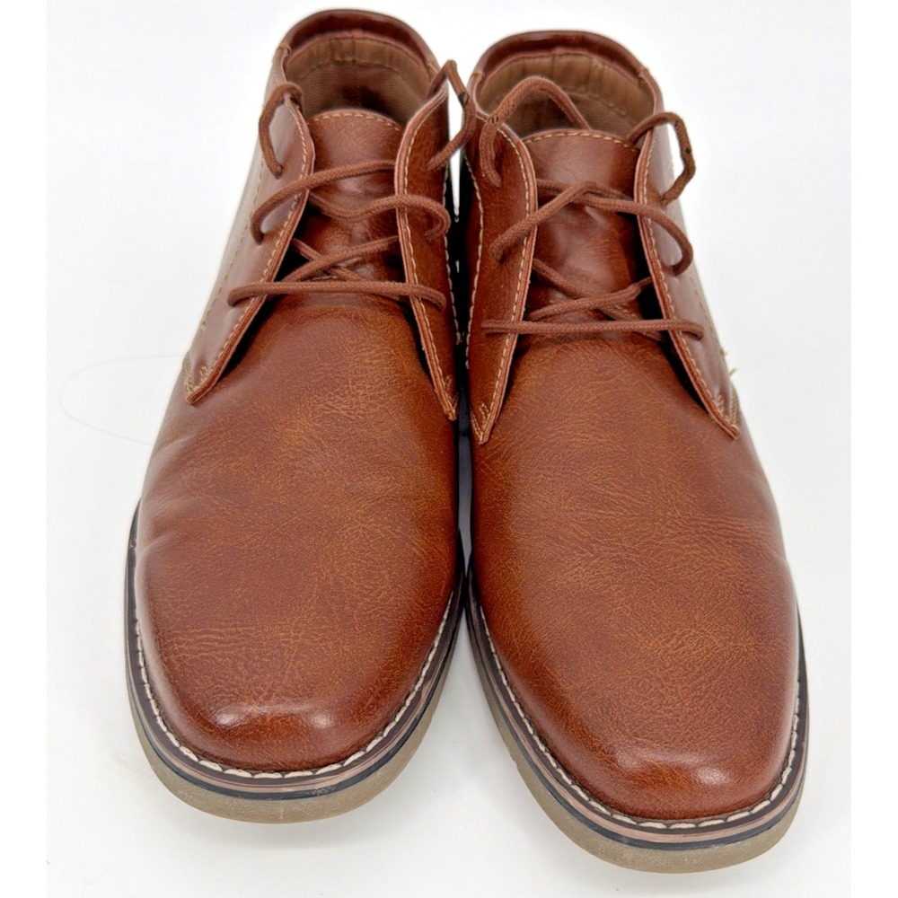 Steve Madden Mens P-SYMIN Short Chukka Boots Cognac Brown Lace Up Size 10